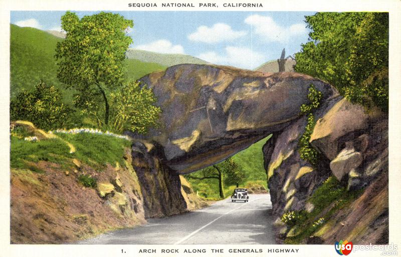 Arch Rock Along the Generals Highway. Sequoia National Park