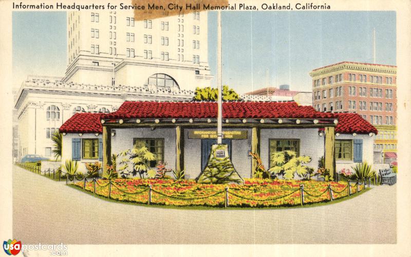 Information Headquarters for Service Men, City Hall Memorial Plaza