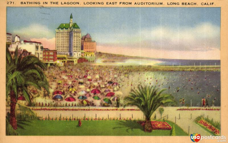 Bathing in the Lagoon, looking East from Auditorium