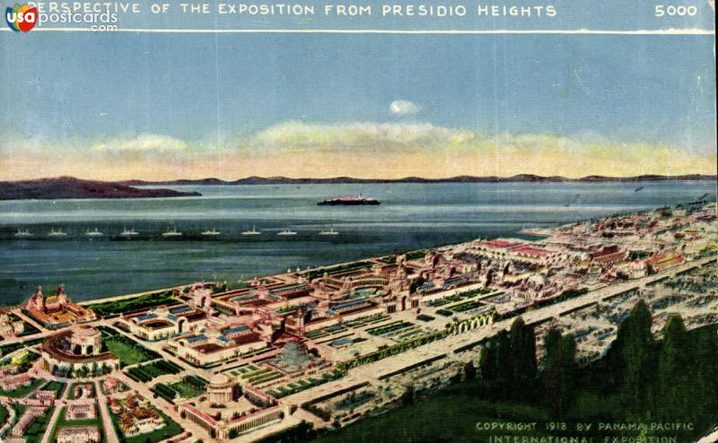 Perspective of the Exposition from Presidio Heights