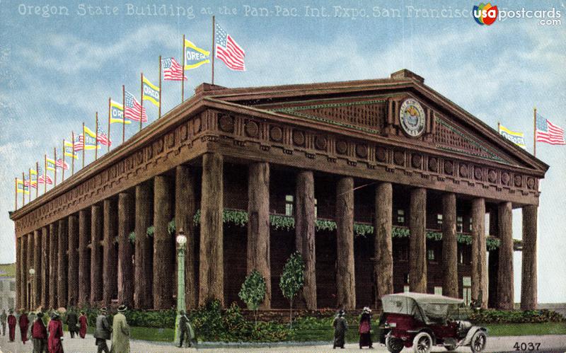 Oregon State Building at the Panama-Pacific International Exposition. 1915