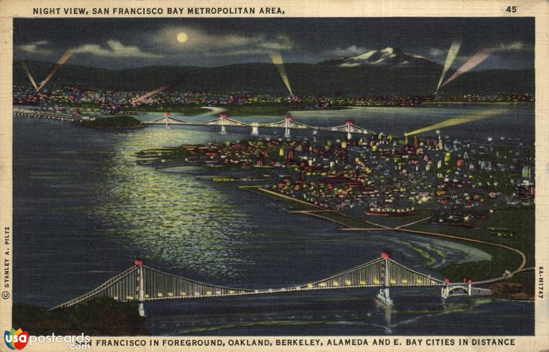 Night View, San Francisco Bay Metropolitan Area