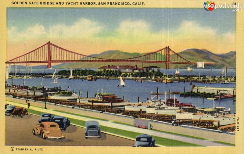 Golden Gate Bridge and Yacht Harbor