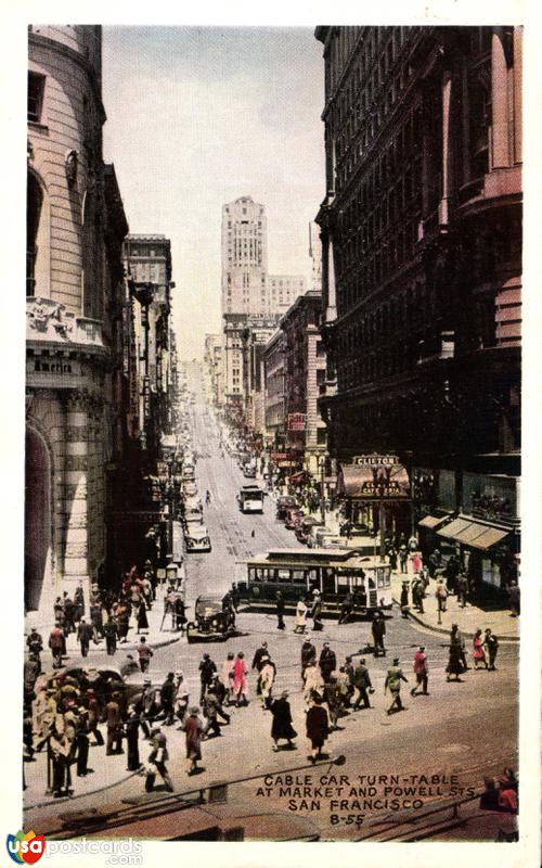 Cable Car Turn-Table at Market and Powell Sts