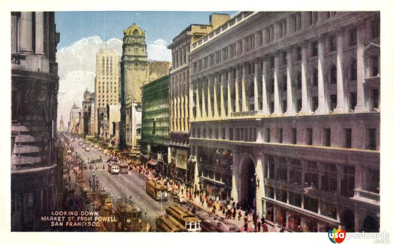 Looking Down Market St. from Powell