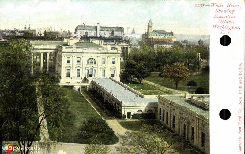 White House, showing Executive Offices