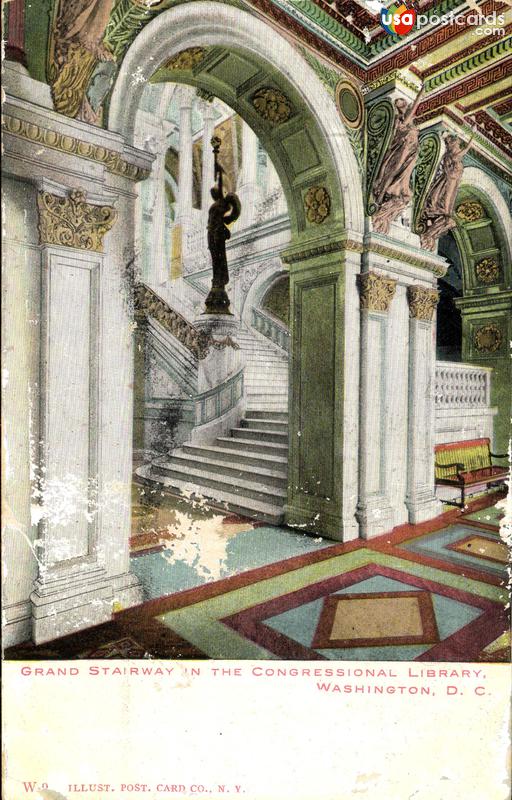 Grand Stairway in the Congressional Library