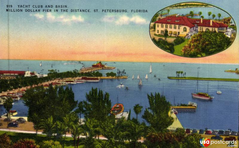 Yacht Club and Basin. Million Dollar Pier in the distance