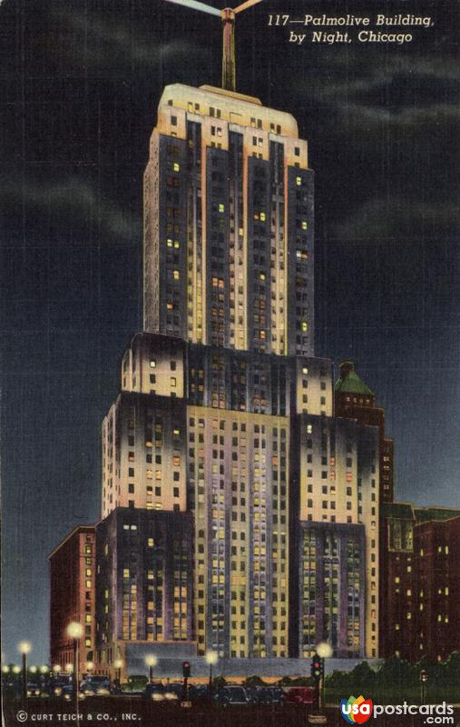 Palmolive Building by night