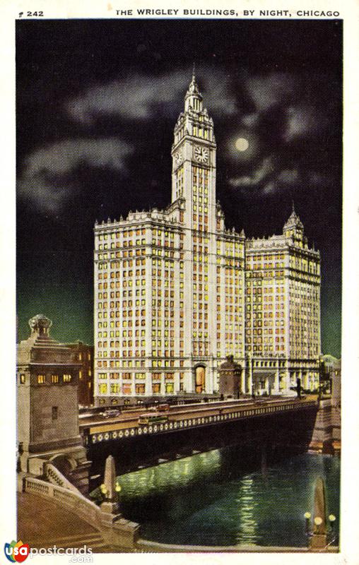 The Wrigley Buildings by Night