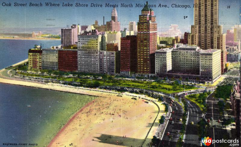 Oak Street Beach Where Lake Shore Drive Meets North Michigan Ave.