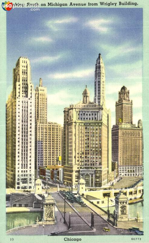 Looking South on Michigan Avenue from Wrigley Building