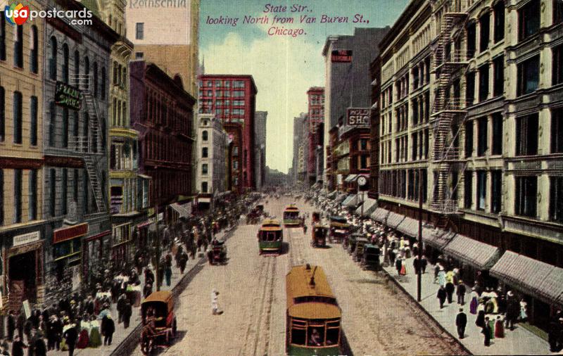 State Str. Looking North from Van Buren St.