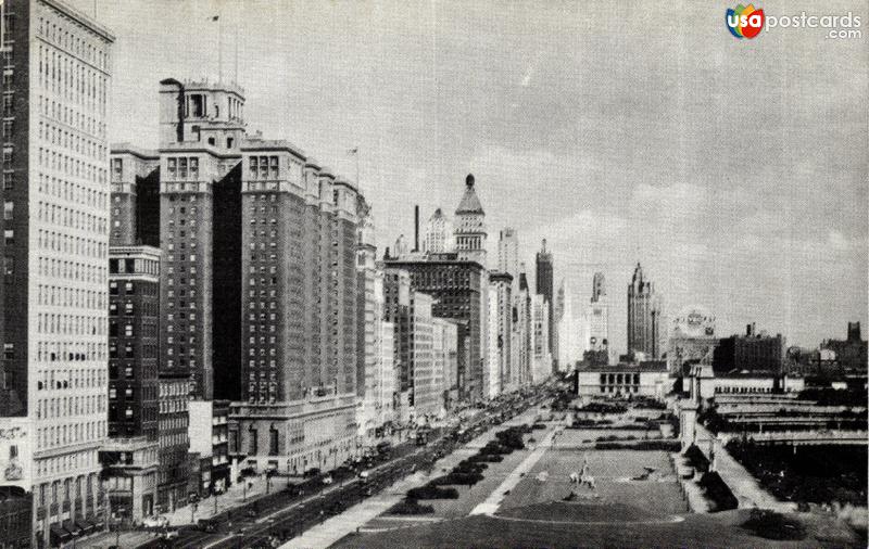 Vintage postcards of Chicago