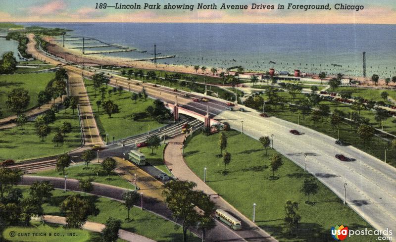 Lincoln Park showing North Avenue Drives in Foreground