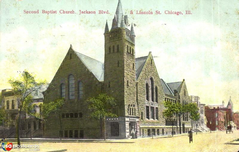 Second Batist Church, Jackson Blvd. & Lincoln St.