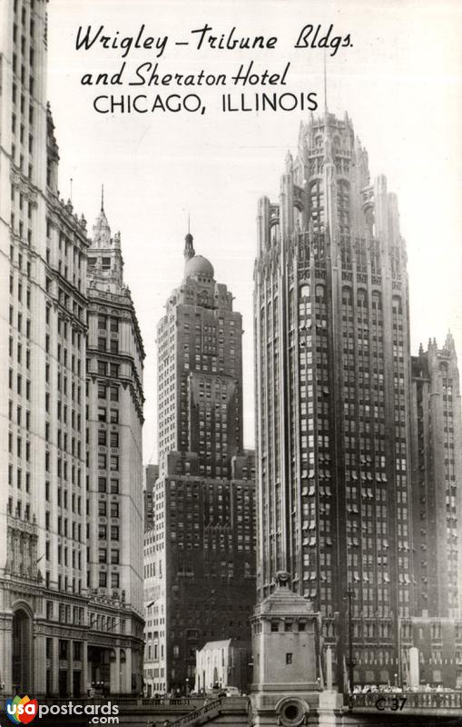 Wrigley - Tribune Bldgs. and Sheraton Hotel