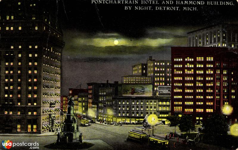 Pontchartrain Hotel and Hammond Building by Night