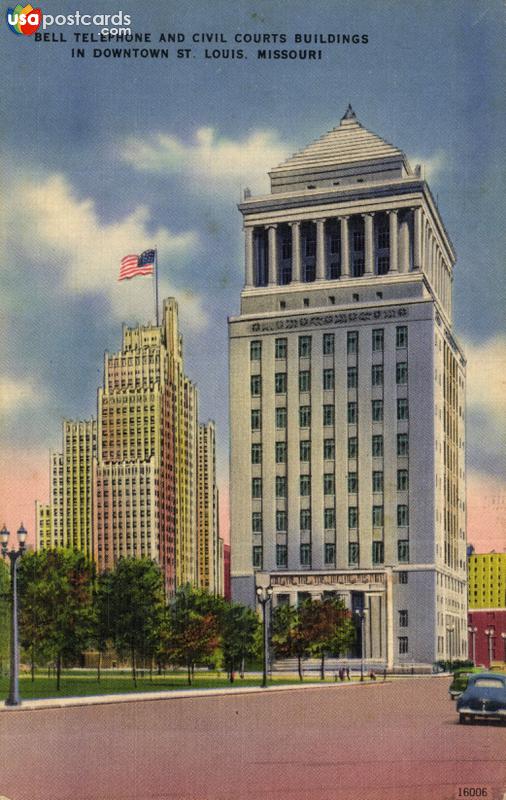 Bell Telephone and Civil Courts Buildings in Downtown