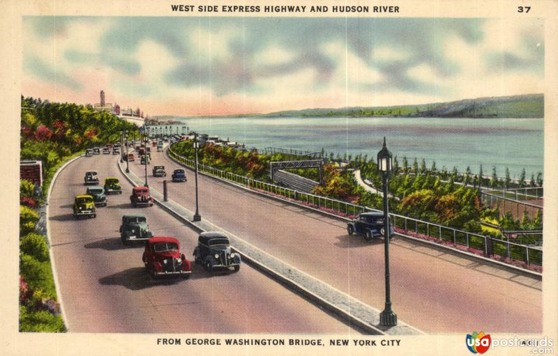 West Side Expres Highway and Hudson River