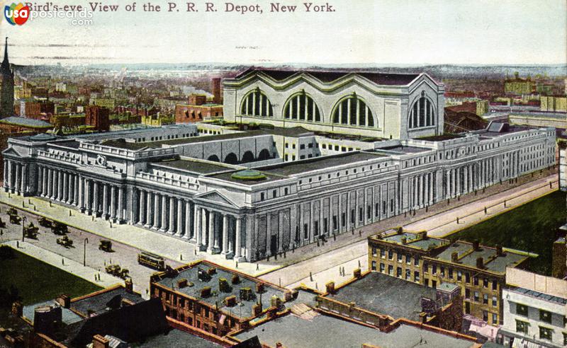 Bird´s-Eye View of the P. R. R. Depot