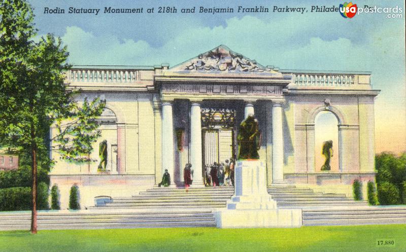 Rodin Statuary Monument at 218th and Benjamin Flanklin Parkway