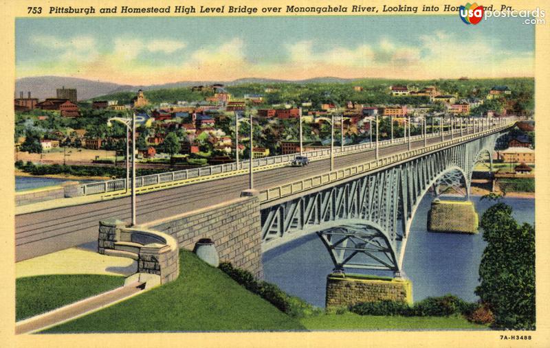 Pittsburg and Homestead High Level Bridge over Monongahela River