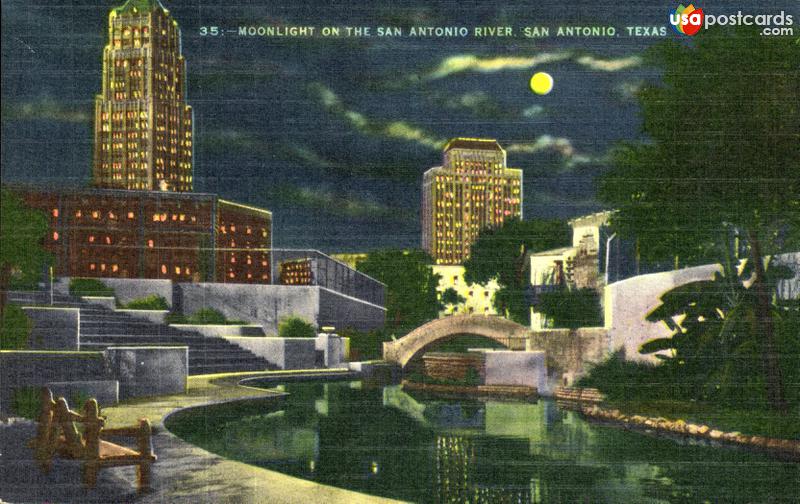 Moonlight on the San Antonio River