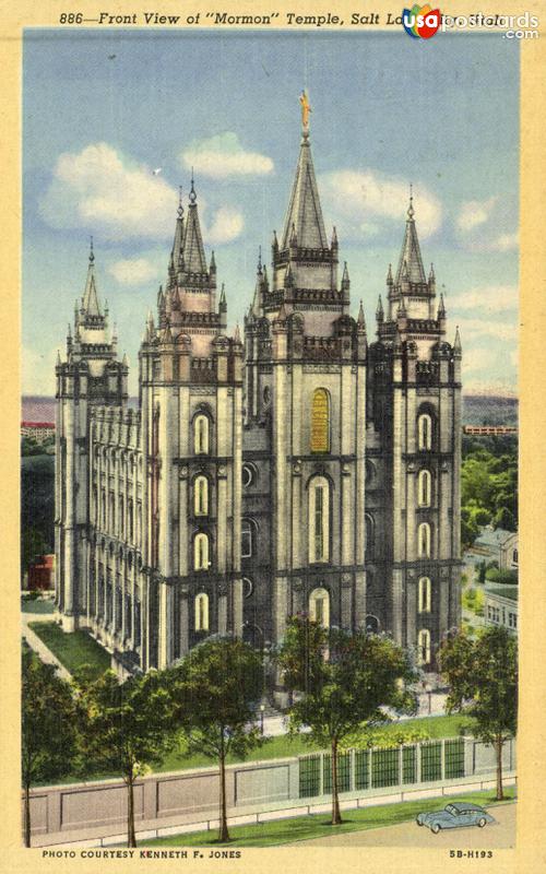 Front View of Mormon Temple