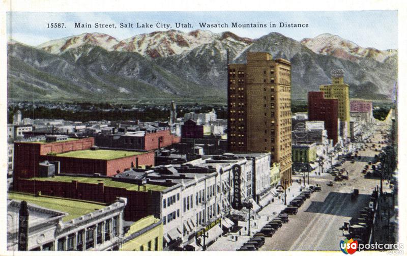 Main Street, Wasatch Mountains in Distance