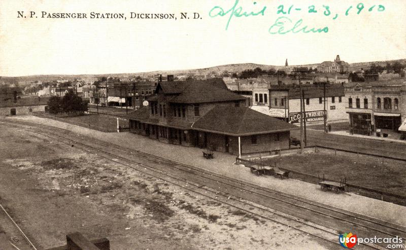 Pictures of Dickinson, North Dakota, United States: N. P. Passenger Station