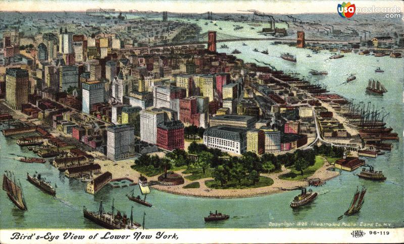 Bird´s eye view of Lower New York