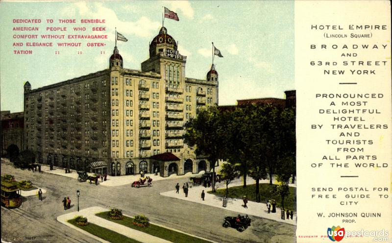 Hotel Empire, on Lincoln Square