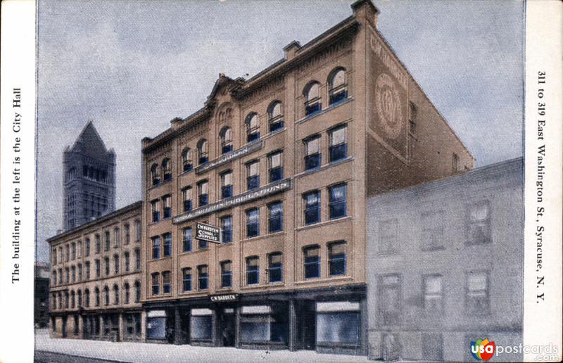 City Hall Building (on left), 311 to 319 E. Washington St.