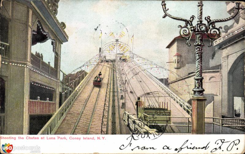 Pictures of Coney Island, New York, United States: Shooting the Chutes, at Luna Park