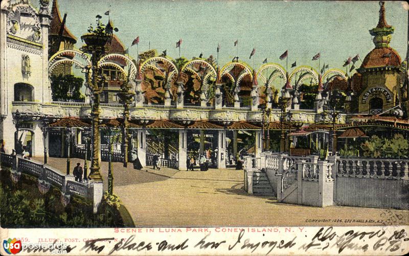 Pictures of Coney Island, New York, United States: Scene in Luna Park