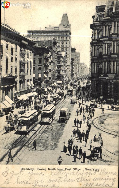 Broadway, looking North from Post Office