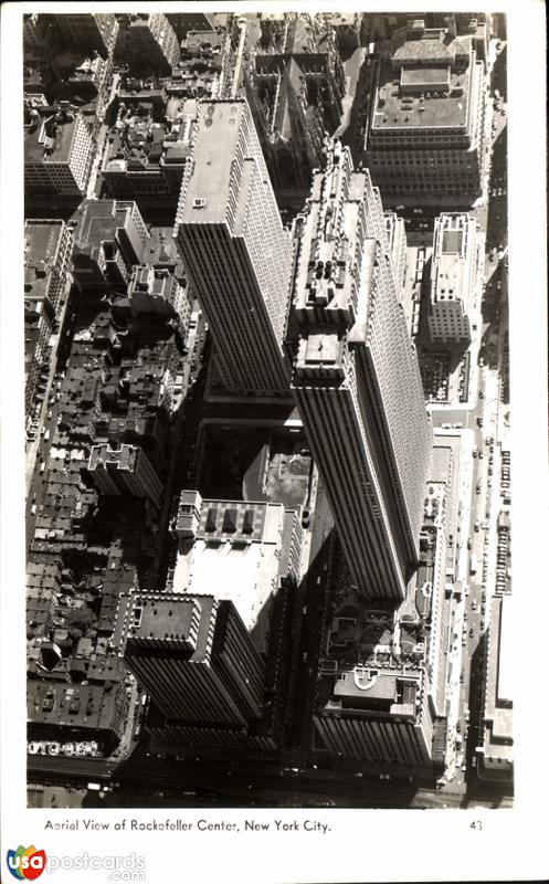 Aerial view of the Rockefeller Center