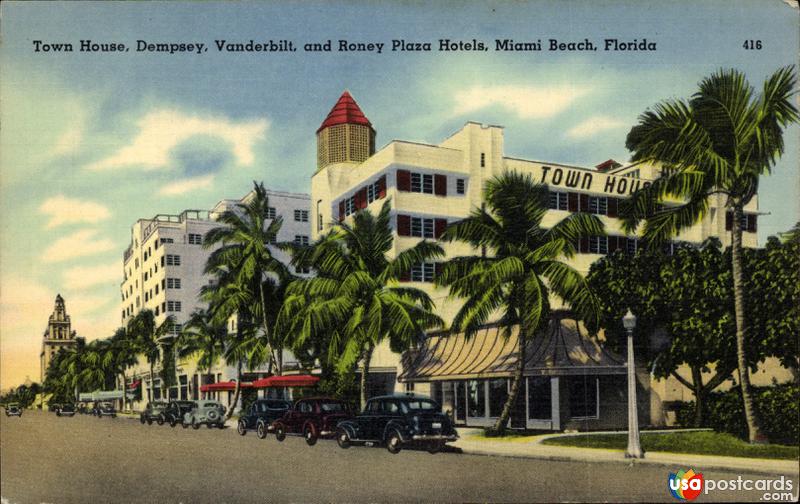 Twon House, Dempsey, Vanderbilt, and Roney Plaza Hotels