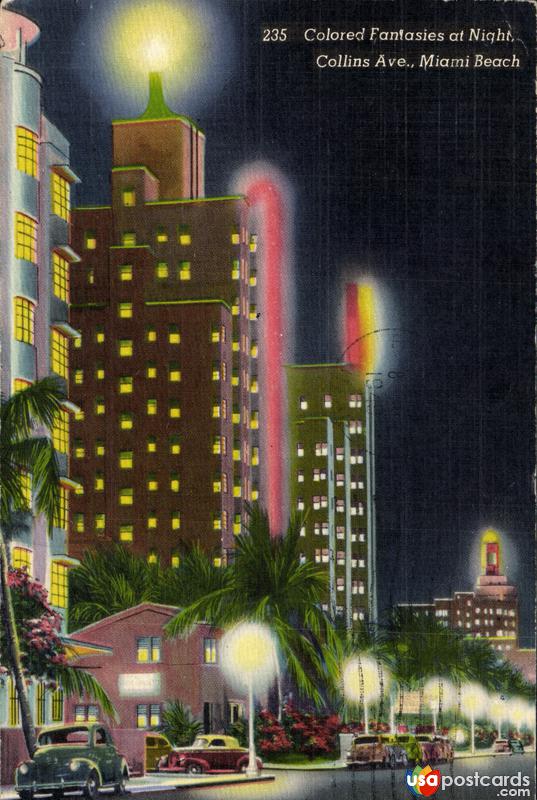 Collins Avenue at night