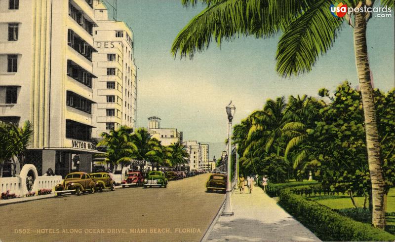 Hotels along Ocean Drive