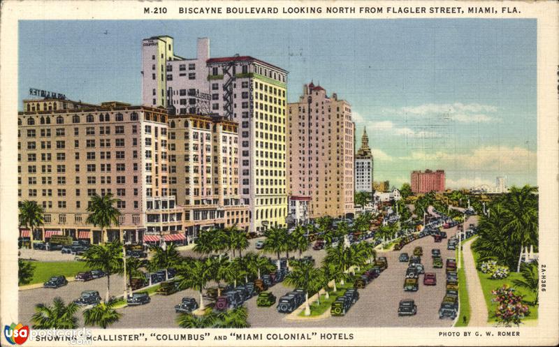 Biscayne Boulevard looking North from Flagler Street