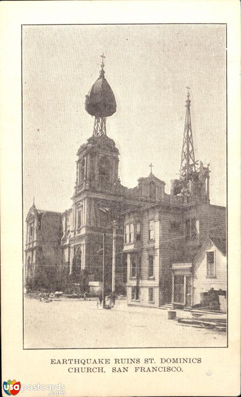 Earthquake ruins St. Dominics Church (1906)