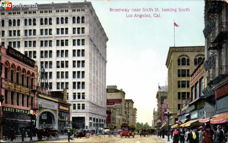 Broadway near Sixth Street, looking South