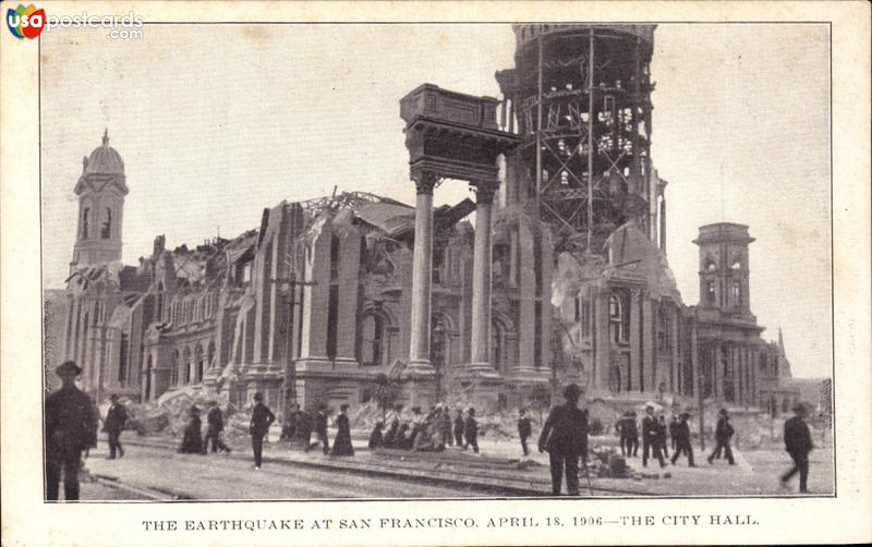 The City Hall after the earthquake (April 18, 1906)