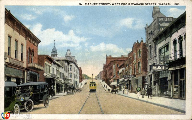 Pictures of Wabash, Indiana, United States: Market Street, West from Wabash Street