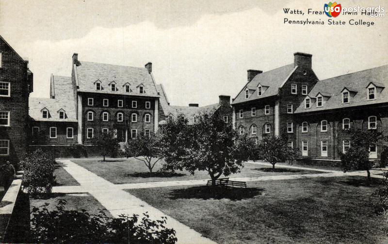 Watts, Frear and Irwin Halls, Pennsylvania State College