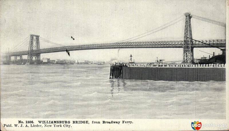 Pictures of New York City, New York, United States: Williamsburg Bridge, from Broadway Ferry