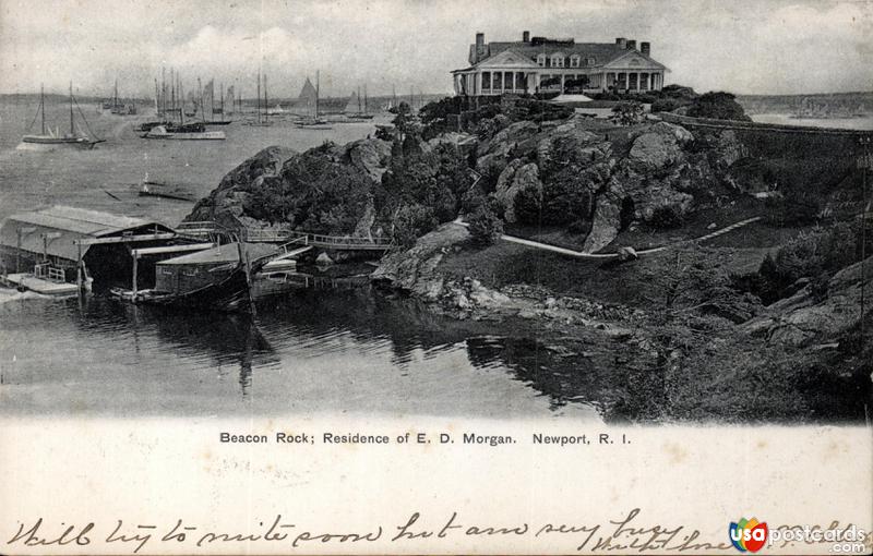 Beacon Rock and residence of E. D. Morgan