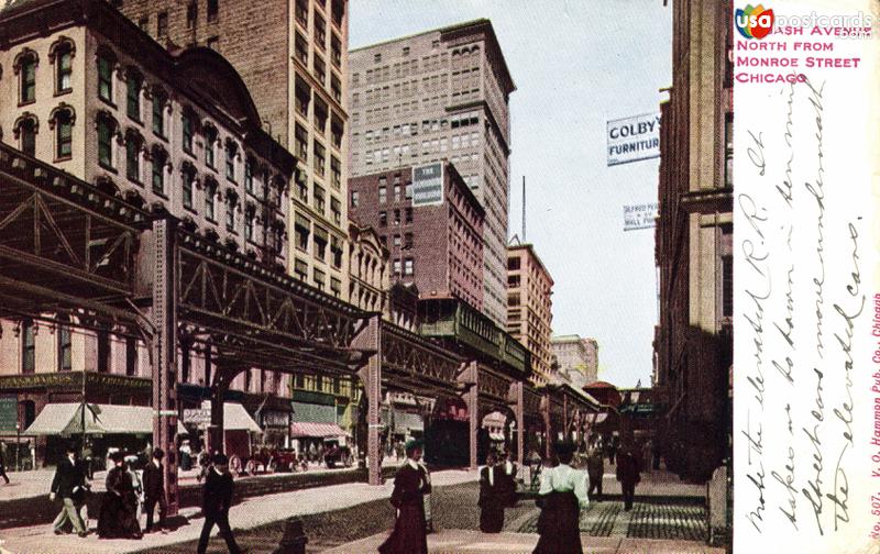 Wabash Avenue, North from Monroe Street